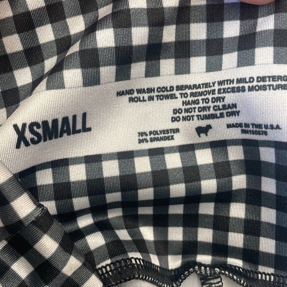 Goldsheep Black and White Plaid Leggings - Picture 7 of 8